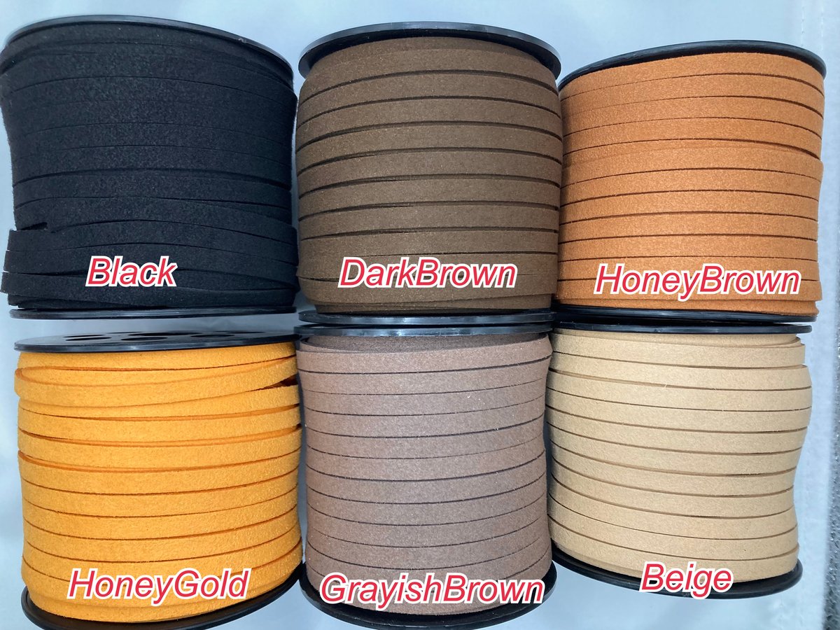 在庫限り】ファイバースエードコード 約6mm(1.5mm厚) 合皮紐 50yd 