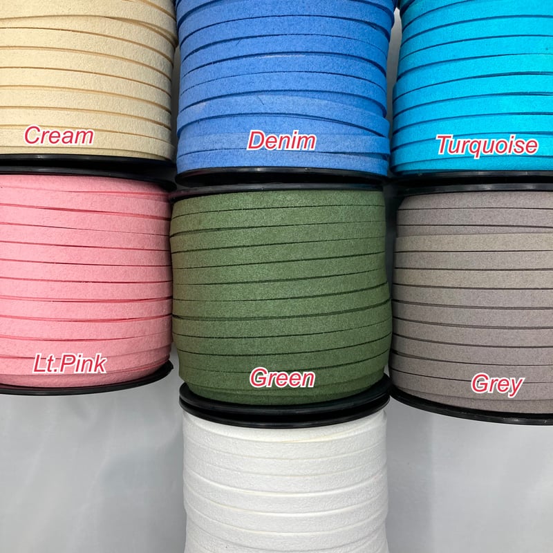 在庫限り】ファイバースエードコード 約6mm(1.5mm厚) 合皮紐 50yd 