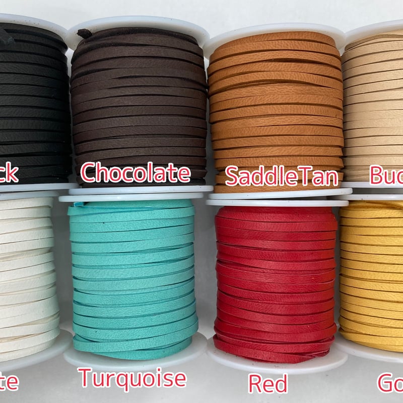 鹿革紐 ディアスキンレース 約3mm 約1mm厚 1M | Elucuro