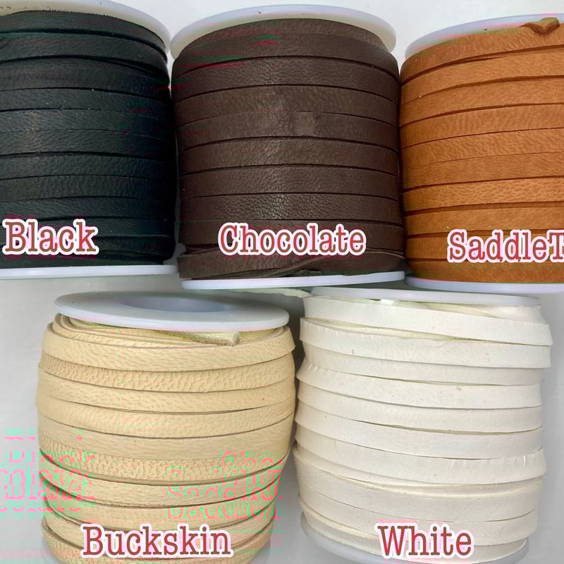 鹿革紐 ディアスキンレース 約4.8mm 約1mm厚 1M | Elucuro