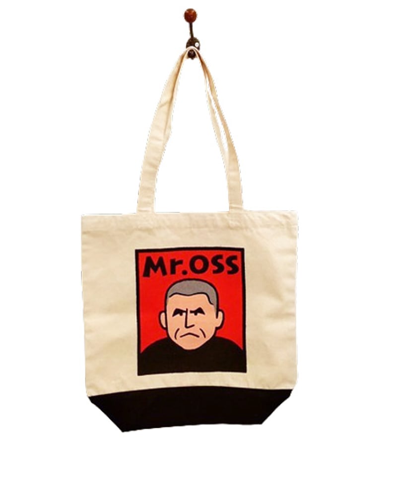 ot1207-5 ○ Mr.OSS ミスター押忍 トートバッグ アイボリー 綿100