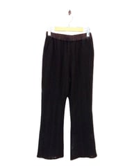 ap8420 ○ Hunch ハンチ レースパンツ Fサイズ ブラック ウエストゴム フレア コットンレース 裏地付 ゆったり シンプル