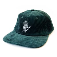 theories cap 25FALL hand of theories corduroy strapback hat  FOREST.GREEN セオリーズ キャップ