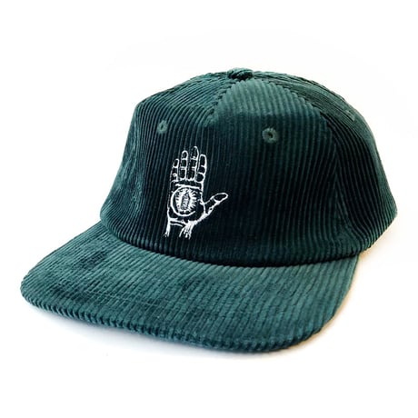 theories cap 25FALL hand of theories corduroy strapback hat  FOREST.GREEN