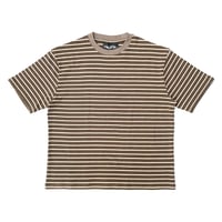wknd s/s T-shirts 25SPRING stripe BROWN/KHAKI