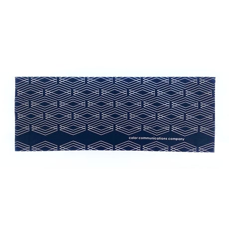 Color communications 手拭い 25SUMMER 3D diamonds pattern DARK.NAVY