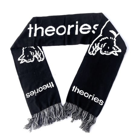 theories scarf 25HOLIDAY coscious kitty BLACK/WHITE セオリーズ マフラー