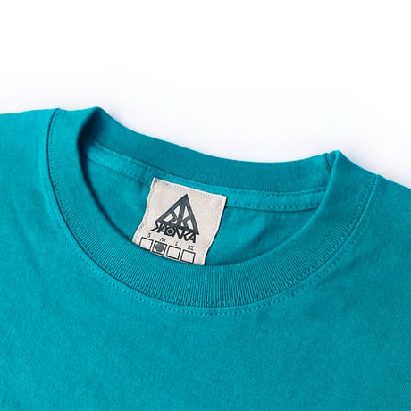 KAONKA s/s T-shirts 25SUMMER DOT-trigonium logo APPLE.GREEN/BLACK