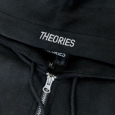 theories zip hood 24FALL scribble sport zip hoodie BLACK