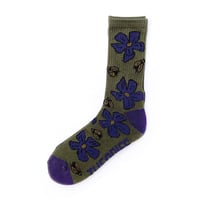 theories socks 25SPRING pollinate GREEN/PURPLE