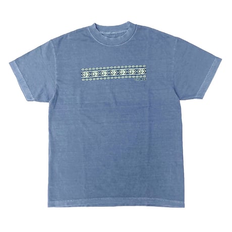 Theories s/s T-shirts 25SUMMER easter island vacation garment dyed WASHED.SLATE