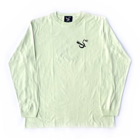 5ivenuts l/s T-shirts 26SPRING hunt logo MILKY.LIME/DARK.CHOCOLATE ファイブナッツ オリジナル Tシャツ 長袖