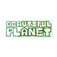 beautiful sticker font GREEN ビューティフルプラネット シューズ ステッカー