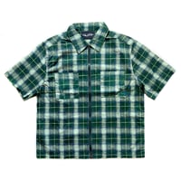 wknd s/s shirts 23SUMMER wilson zip shirts GREEN
