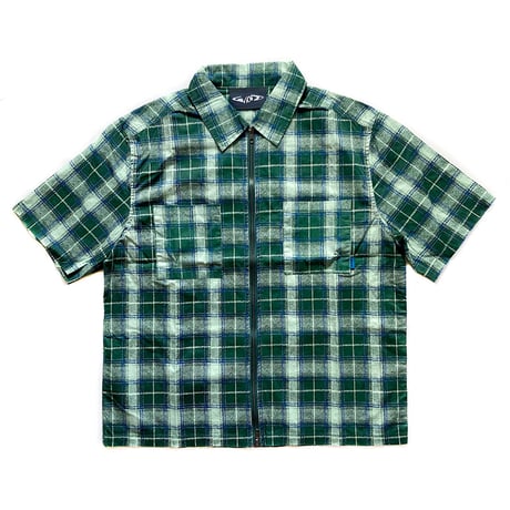 wknd s/s shirts 23SUMMER wilson zip shirts GREEN