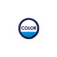 color communications patch circle ink BLUE
