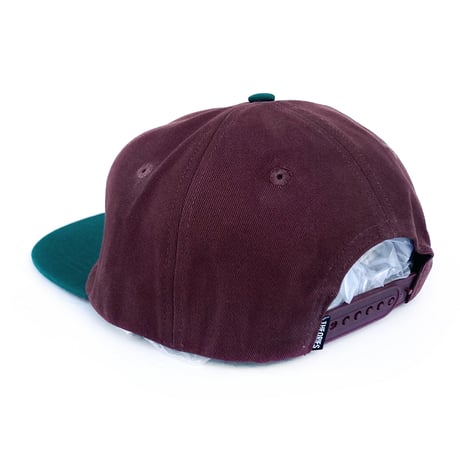 theories cap 25HOLIDAY palmer snapback hat BURGUNDY/FOREST セオリーズ キャップ