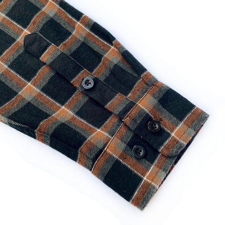 theories l/s shirts 23FALL cascadia cord collar flannel shirts BLACK(ボタン欠損)