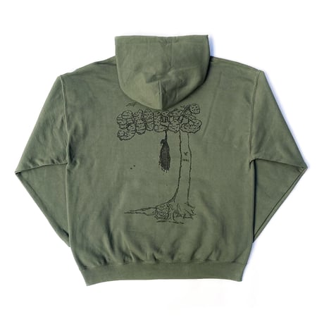 5ivenuts pullover hood 25HOLIDAY bee2be art by Keishi Tsuchiya ML.GREEN ファイブナッツ オリジナル フーディ パーカー