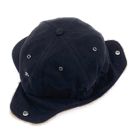 wknd cap 25HOLIDAY WINTER ear flap hat BLACK.DENIM