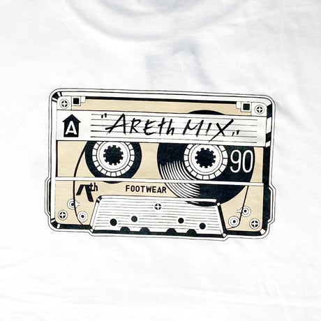AREth s/s T-shirts 24SUMMER mix tape WHITE