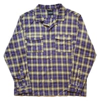 theories l/s shirts 22FALL flannel mechanics shirts PURPLE