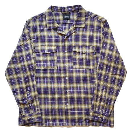 theories l/s shirts 22FALL flannel mechanics shirts PURPLE