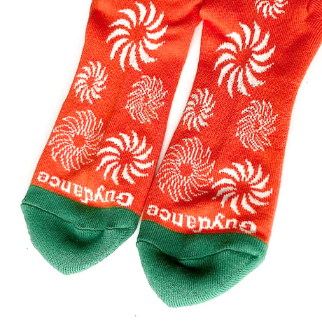 GUYDANCE socks 26WINTER sun ORANGE/GREEN