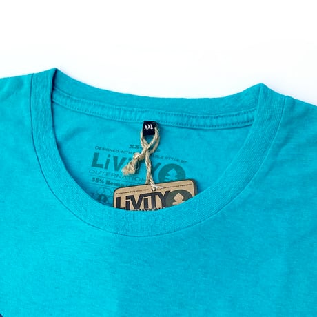 livity dead stock hemp s/s T-shirts trumpet TURQUOISE(日焼けアリ)