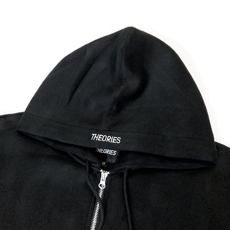 theories zip hood 24FALL scribble sport zip hoodie BLACK