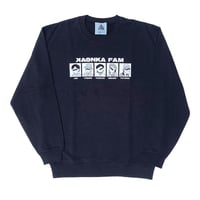 KAONKA crew neck sweat 25LATE SUMMER kaonka fam BLACK
