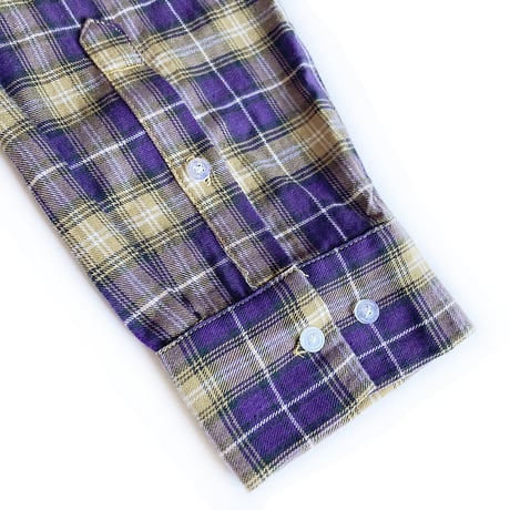 theories l/s shirts 22FALL flannel mechanics shirts PURPLE