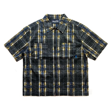 wknd s/s shirts 23SUMMER wilson zip shirts BLACK