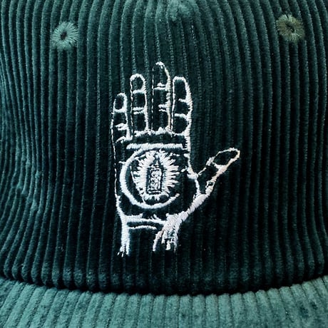 theories cap 25FALL hand of theories corduroy strapback hat  FOREST.GREEN セオリーズ キャップ