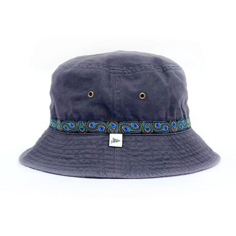 KAONKA hat 25SUMMER ortega tape bucket hat CHARCOAL/PEACOCK.TAPE