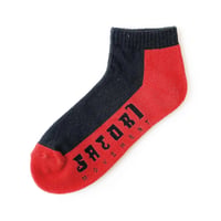 satori hemp socks half link ankle BLACK/RED