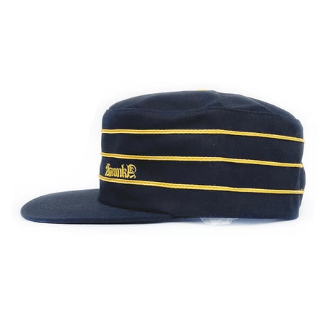 KAONKA cap 24FALL blackletter embriderd classic cap BLACK/GOLD stitch