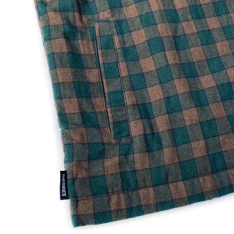 theories jacket 25FALL lantern quilted flannel GREEN