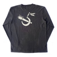 5ivenuts l/s T-shirts 26SPRING hunt logo SUMI/SAND ファイブナッツ オリジナル Tシャツ 長袖