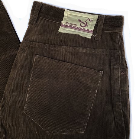 5ivenuts pants uniform corduroy STANDERD fit DARK.BROWN ファイブナッツ オリジナル コーデュロイ パンツ