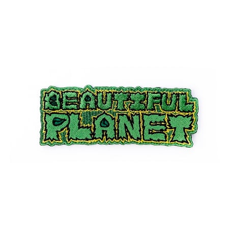 beautiful planet patch logo embroidery