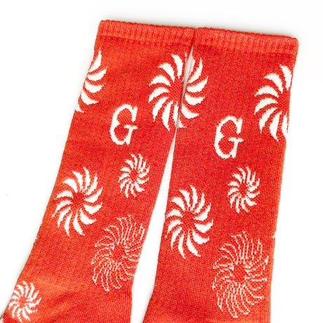 GUYDANCE socks 26WINTER sun ORANGE/GREEN