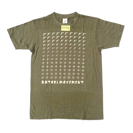 satori dead stock hemp s/s T-shirts bird OLIVE