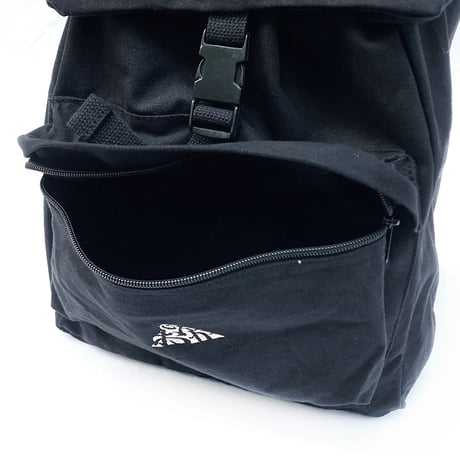 KAONKA back pack 25LATE SUMMER hiragana logo EMB militaly BLACK