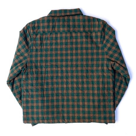 theories jacket 25FALL lantern quilted flannel GREEN