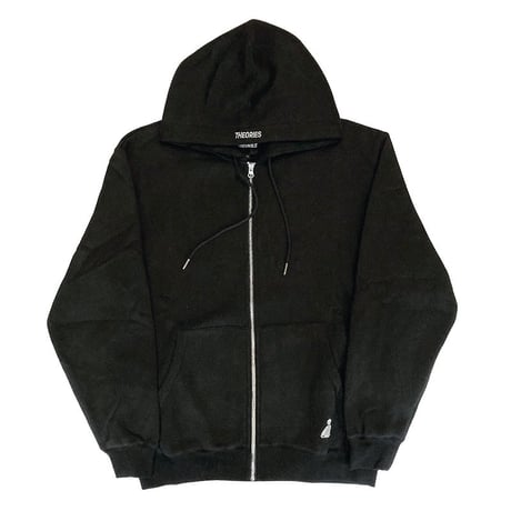 theories zip hood 24FALL scribble sport zip hoodie BLACK