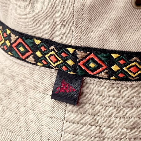 KAONKA hat 26SUMMER ortega tape bucket hat KHAKI/RASTA.TAPE カオンカ ハット