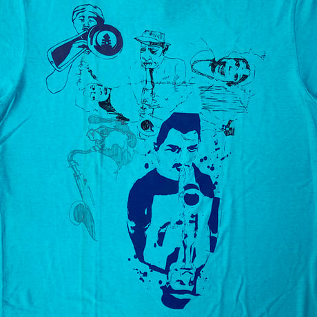 livity dead stock hemp s/s T-shirts trumpet TURQUOISE(日焼けアリ)