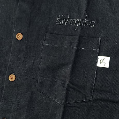 5ivenuts s/s shirts 25SUMMER sunskrit logo EMB BLACK ファイブナッツ オリジナル 半袖シャツ