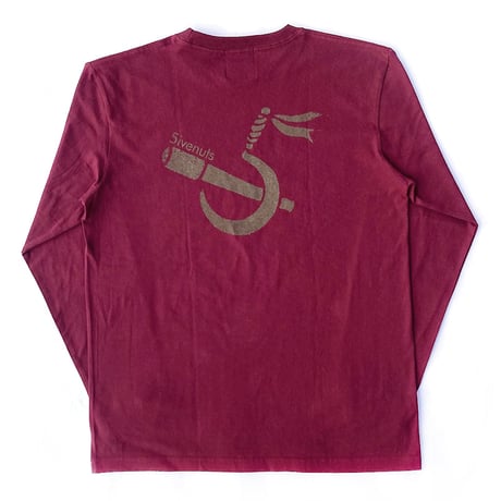 5ivenuts l/s T-shirts 26SPRING hunt logo BURGUNDY/DARK.GOLD ファイブナッツ オリジナル Tシャツ 長袖